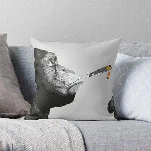 Banksy Steez Chimp Monkey Smoking Joint Throw Pillow Cushion Cover Polyester Throw Pillows Case On Sofa Home Living Room Decor