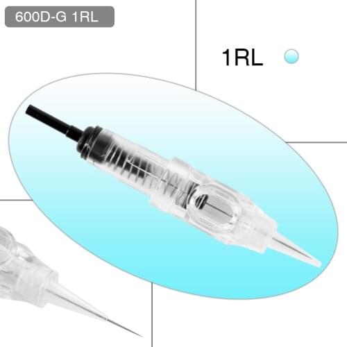 CHUSE 10pcs 1RL Microblading Permanent Makeup Tattoo Needles & Sterilized Tattoo Needles For Eyebrow Tattoo Machine Pen 600D-G