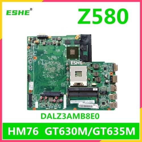 DALZ3AMB8E0 mainboard For Lenovo Z580 Laptop motherboard HM76 GT630M/GT635M graphics card 100% Fully Tested&High quality