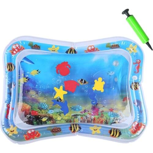 Baby water play mat Inflatable thicken PVC infant Tummy Time Playmat Toddler for Baby Fun Activity Play Center Dropship