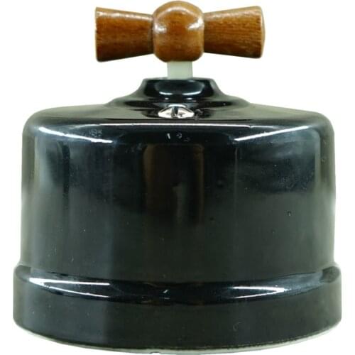 One Gang Double Way Vintage Ceramic Rotary Light Switch out 240V,10A