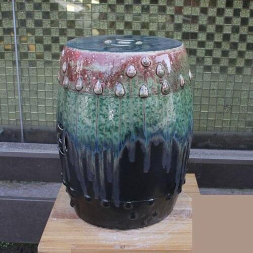 Jingdezhen porcelain Stool Kiln Changing Glaze Porcelain Stool Outdoor Balcony Courtyard Toilet Stool bathroom stool