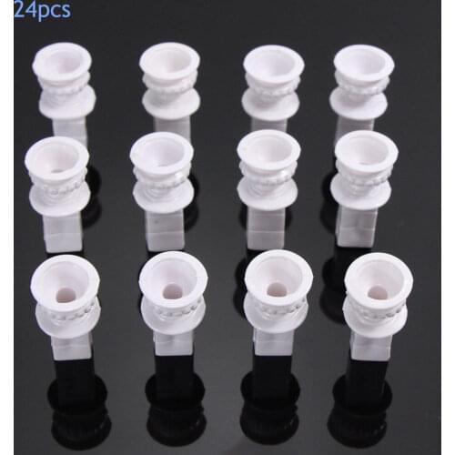 GY11050 24pcs Model Train Flowerbed Park Garden Railway 1:50 O Scale Border Parterre fairy garden miniatures