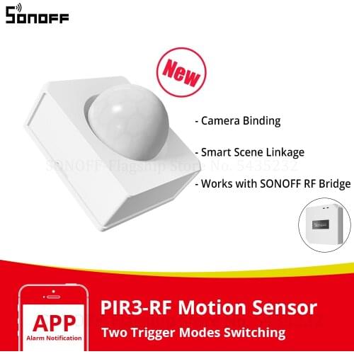 SONOFF PIR3-RF Motion Sensor Wireless Human Body Detector Module Movement Infrared PIR Sensor Security Alarm System eWeLink App