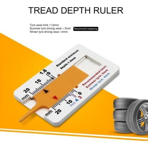0-20mm Portable Plastic Tire Tread Depth Gauge Vernier Caliper Measuring Tool Auto parts