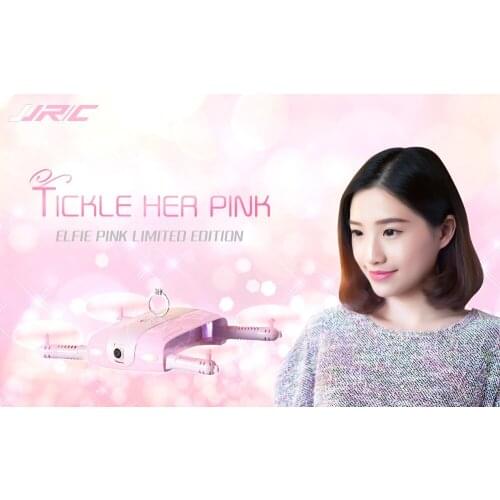 JJRC H37 ELFIE Pocket Selfie Drone Wifi Control Foldable FPV Altitude Hold Mode Portable 2.0MP Cam RTF RC Helicopter Pink