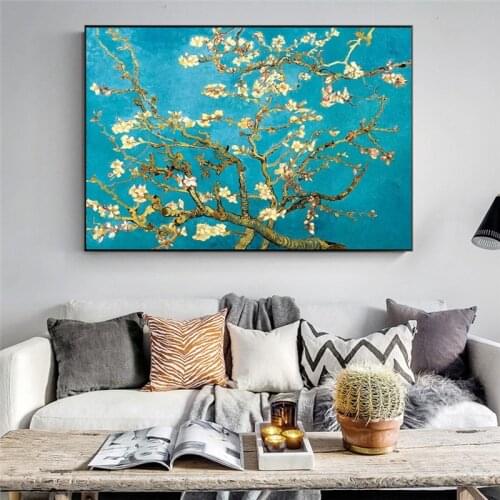 Van Gogh Plum Blossom Canvas Painting Impressionist Flowers Wall Art Posters And Prints Wall Picture For Living Room Home Decor