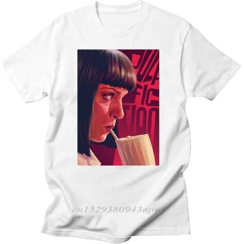 Pulp Fiction Tshirt 2020 New Males Summer Quentin Tarantino Funny Cotton Clothes Shirts Male 2020 Plus Size