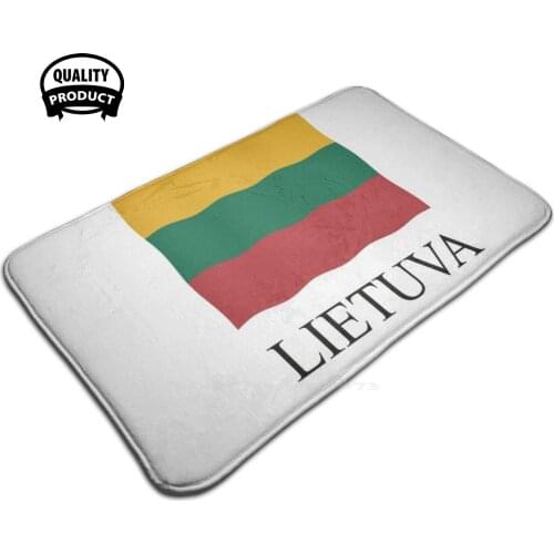Lithuanian Flag Soft Foot Pad Room Goods Rug Carpet National Nation Country Place Land Republic Flag Flags Lietuva Lithuania