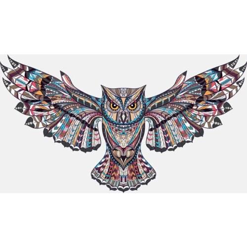 LLY-1344 Car Sticker Personalized Owl Tribal Custom Funny Creativity Decal PVC Auto Sunscreen Waterproof Self-adhesive Decals