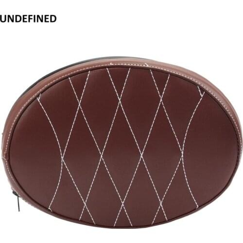 Brown Plaid Motorcycle Plug-In Driver Rider Backrest Pad for Indian Chief Classic Vintage Roadmaster Dark Horse 2014-2018