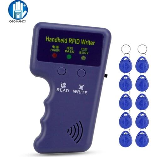 NEW 125Khz EM Handheld RFID Copier Card Reader Writer Duplicator Programmer Support EM4305/ T5577 Rewritable Keyfobs token tags