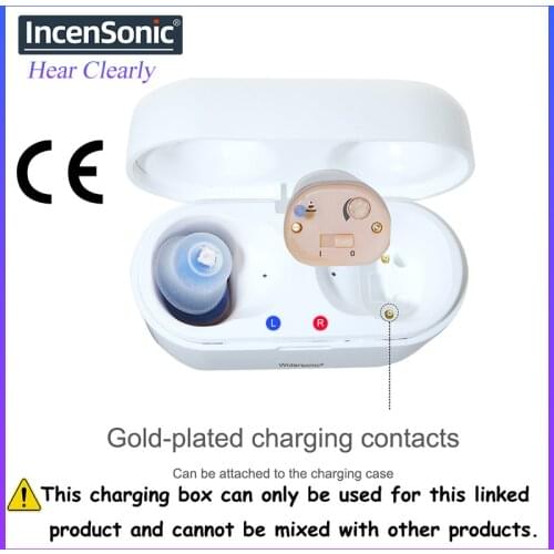 Invisible Hearing Aid Rechargeable Sound Amplifier V30 Medical NoNoise Deafness Hearing Aids