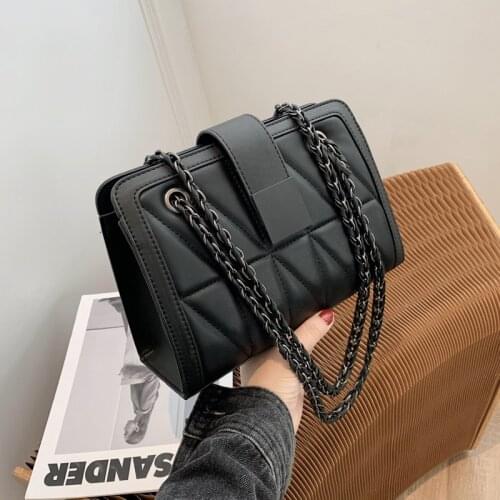 OLSITTI Chain Lingge Small PU Leather crossbody bags for Women 2020 New Shoulder Bags Winter Branded Trending Fashion Hand Bag