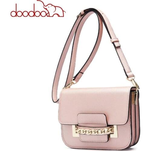 DOODOO Brand Fashion Women Bag Female Shoulder Crossbody Bags Ladies Artificial Leather 2018 New Small 2 Colors Messenger Bags