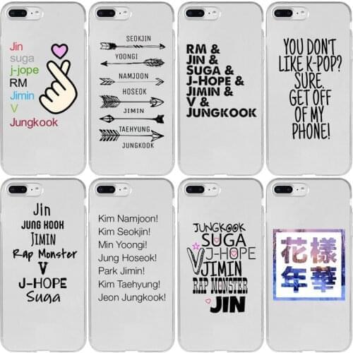 TAEHYUNG NAMJOON HOSEOK JIN YOONGI JIMIN JUNGKOOK Cover Case for Samsung S5 S6 S7 S8 S9 S10 S10E S20 Edge Plus Lite Ultra