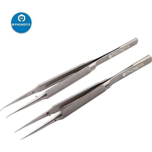 PHONE Durable Anti-acid Stainless Steel/ Titanium Alloy Tweezers Phone Fix Nipper Motherboard Link Wire Chip Pick Up Tool