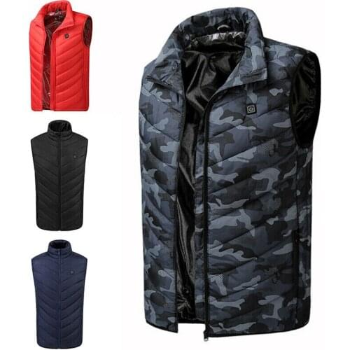Unisex Electric Vest Heated Cloth Jacket USB Warm Up Heating Pad Body Warmer