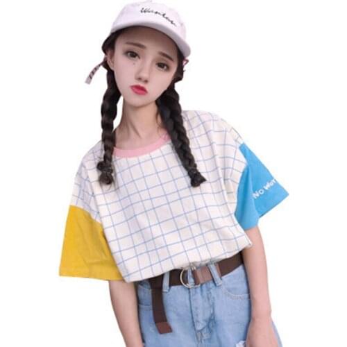 Harajuku Style Women Tshirt Spring Summer Fashion Print Short Sleeve O Neck Cotton Womens Tops Casual Loose T shirt Plus Size
