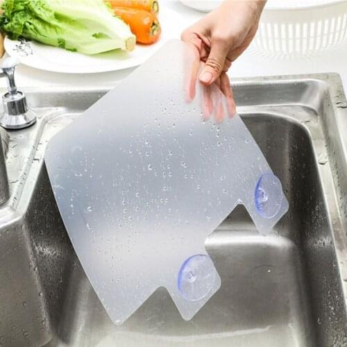 1Pc New Arrival Kitchen Sink Water Splash Guards With Sucker Waterproof Screen For Dish Fruit Vegetable Washing Anti-water Board