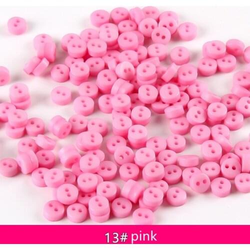 1000Pcs/lot Pink Mini Resin Buttons Round Sewing Tiny Button Accessories For Scrapbooking 6MM
