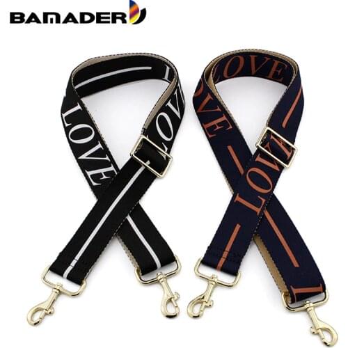 135CM Adjustable Colored Bag Strap Handbag Belt Canvas Wide Shoulder Bag Strap Replacement Fashion Design Love Pattern Bag Strap