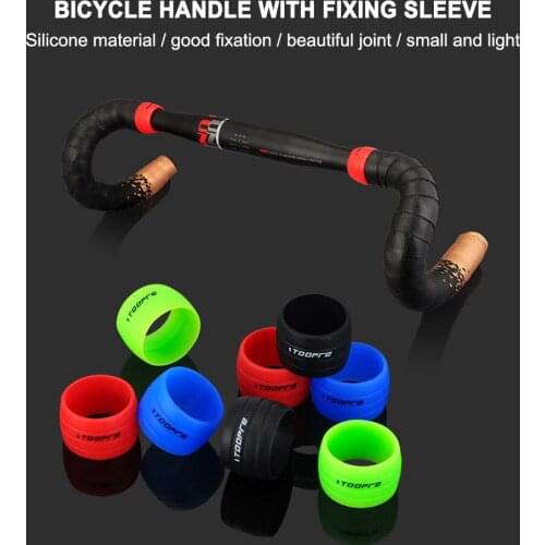 2pcs Bike Handlebar Tape Fixing Rings Replacement Silicone Anti-Skid Handle Strap Sleeve Mountain Bike Cycling Accessories