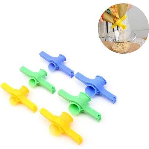 2 In 1 Reusable Food Bag Sealing Clip Moisture-Proof Fresh-Keeping Sealing Clip Milk Powder Salt Bag Discharge Nozzle