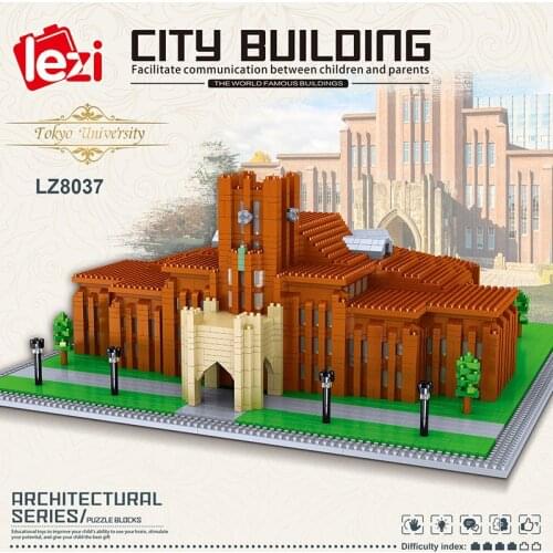 2826pcs Building Block Toy City Building Tokyo University 3D Building Model Brick Assembly DIY City Landmark Decoration Toy Gift