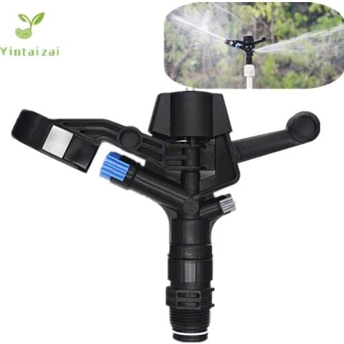 3pcs 3/4" Impact Sprinkler Rotary Double Nozzle Micro Jet Irrigation Gardening Watering Lawn Spraying Spray Accessories