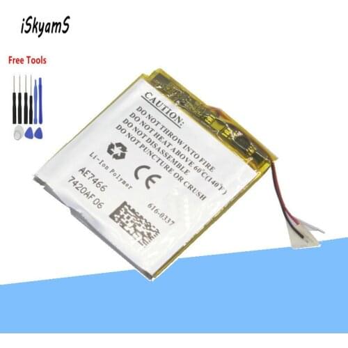 ISkyamS 1x A1236 616-0337 Battery For iPod Nano 3 3rd Gen 3TH 4GB 8GB MA980LL/A MB249LL/A Nano3 Batteries +Tool
