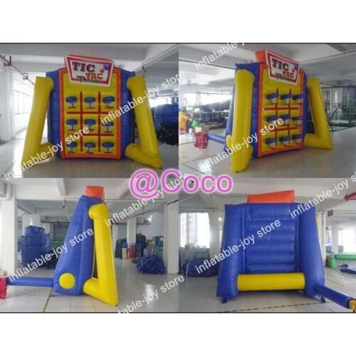 Free door shipping,2.1x3.3x2.7m inflatable tic toe throw sport games,portalbe carnival party rent inflatable toss games