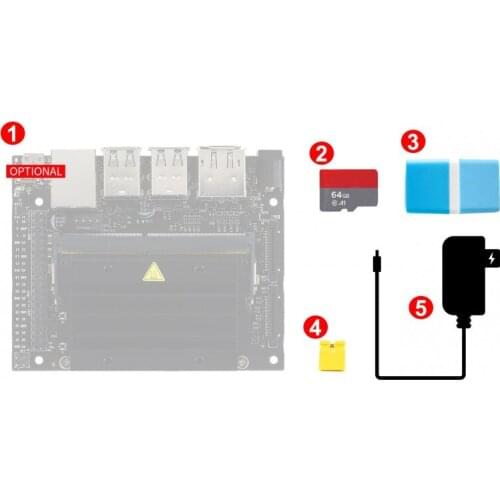 US/EU/UK Power Supply Jetson Nano Pack (Type A), with TF Card