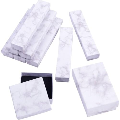 Paper Cardboard Jewelry Boxes Storage Display Carrying Box For Necklaces Bracelets Earrings Packaing 18pcs/24pcs