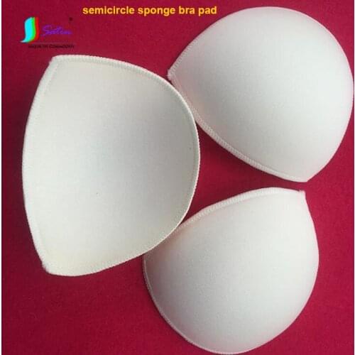 10Pairs Women White Sponge Bra Pad Summer Swimsuit Underwear Dress Insert Chest Cup Breast Bikini Semicircular Chest Pad S0886L