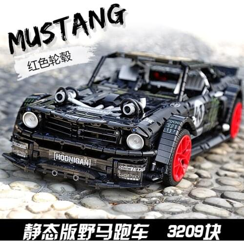 DHL 90068 3209Pcs 1965 Ford Mustang Hoonicorn Racing Car MOC-22970 20102 23009 33003building block bricks kid toys gift