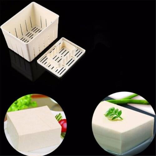 DIY Plastic Tofu Press Mould Homemade Tofu Mold Soybean Curd Tofu Making Mold with Cheese Cloth Kitchen Cooking Tool Set