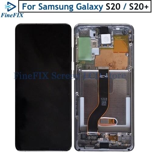 For Samsung Galaxy S20 Lcd G980 G980F G980F/DS with Frame Display Touch Screen Digitizer For Samsung s20 plus G985 G985F LCD