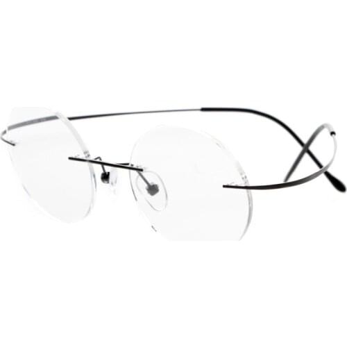 Steve Jobs Star Style Ultra-light Memory Titanium Rimless Myopia Eyeglasses Optical Glasses Frame Men Eyewear Oculos De Grau