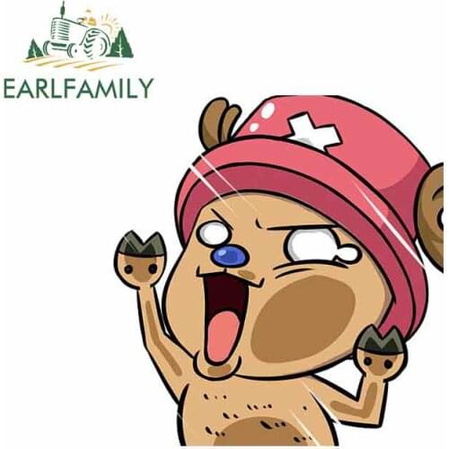 EARLFAMILY 13cm x 12cm for Cartoon Choba Car Stickers Vinyl JDM RV VAN 3D DIY Fine Decal Car Accessories Sunscreen Waterproof