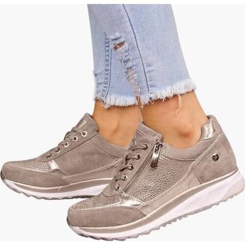 Fashion Sneakers Women Casual Shoes Thick Sole Soft Fashion Ladies Shoes Plus Size 42 A2544