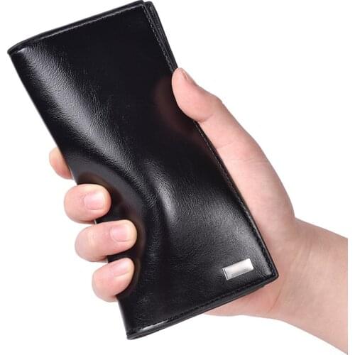 DEABOLAR 2019 Men Wallets Classic Long Style Card Holder Male Purse Quality Zipper Large Capacity Simple Wallet For Men