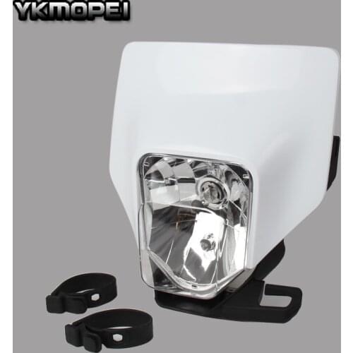 White Motorcycle New 2018 Headlight Headlamp Head Light Lamp Supermoto Fairing For K.T.M HUSQVARN Universal Off road Dirt bike