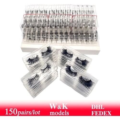 Wholesale 6D Mink Eyelashes Mix 150pairs/Lot Dazzling Queen Makeup Maquillaje Natural Fluffy Lashes Fastest Delivery W01