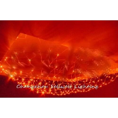 GREAT!LED christmas lighting ceiling decoration 1.5*1.5m red net lamp H144