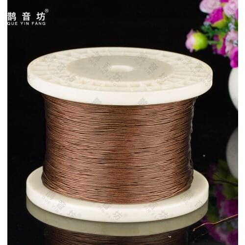 QUEYINFANG DIY 1-Core Earphone Upgrade Cable OFC Copper 1-core Earphone Wire Brown PVC Sheath 1.0mm per core