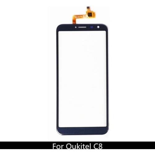 5.5 inch Original Touch Sensor For Oukitel C8 Touch Screen with Digitizer Glass Panel + 3M Sticker