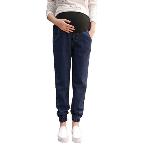 Loose Casual Denim Pants Maternity Jeans For Pregnant Women Clothes Prop Belly Pregnancy Jeans Abdominal Trousers Gravidas