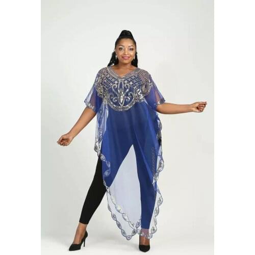 Spring/Summer 2021 New Chiffon Sequins Beaded Fashion Casual Loose Dress 18 To 45 Spot Can Be Worn