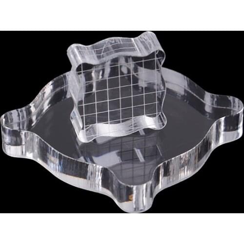 1pc DIY Crafts Stamps Making Block Handle Stamping Photo Album Decor Clear Acrylic Stamping Tools for Scrapbooking